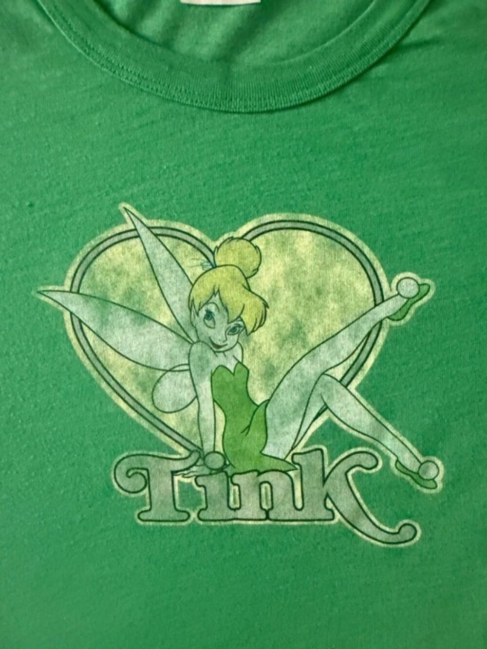 🔥💚Disney Tinker Bell Long Sleeved Layered Green/Pink Graphic Tee💚🔥